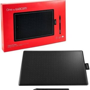 Wacom One by CTL-472/K0-CX Small 6-inch x 3.5-inch Graphic Tablet (Red/Black)