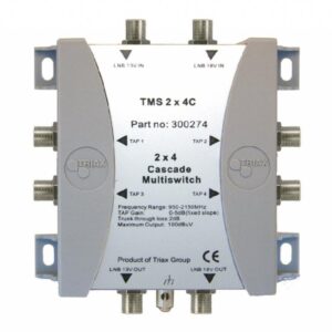 Triax TMS 2x4 Multi Switch - 2 Input 4 Out Put Satellite Multi Switch