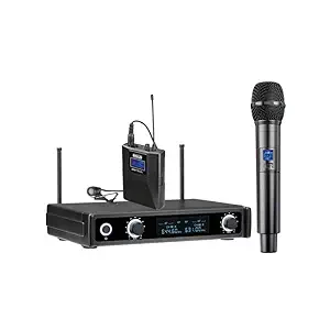 AHUJA - PA UHF Dual Wireless Microphone/Speaker for Home, Outdoor