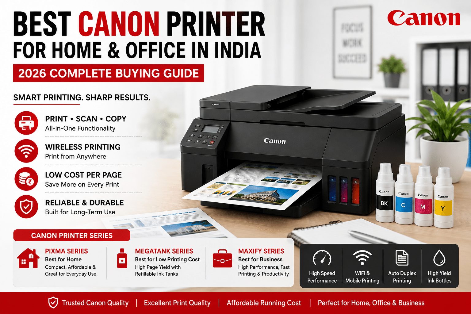 Best Canon Printer for Home & Office in India (2026 Guide)