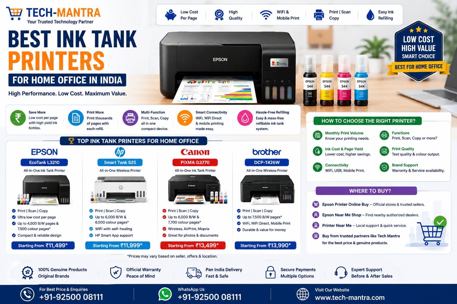 Best Ink Tank Printers for Home Office in India (2026 Buying Guide)