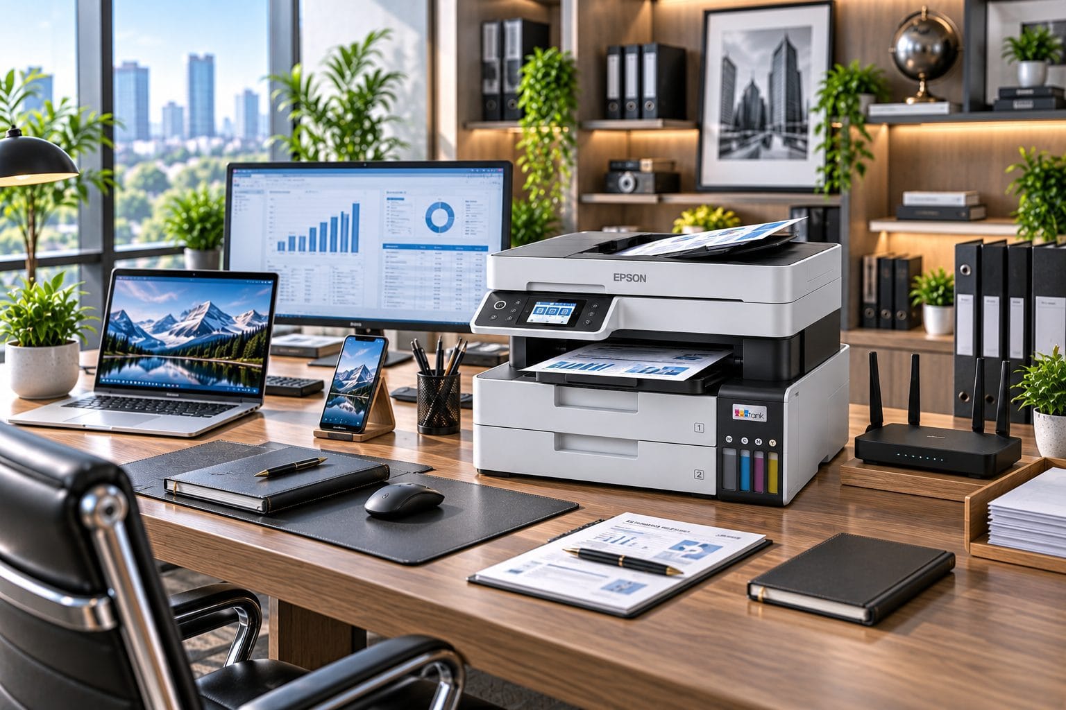 Epson L6460 Wireless Executive Office Workspace Setup