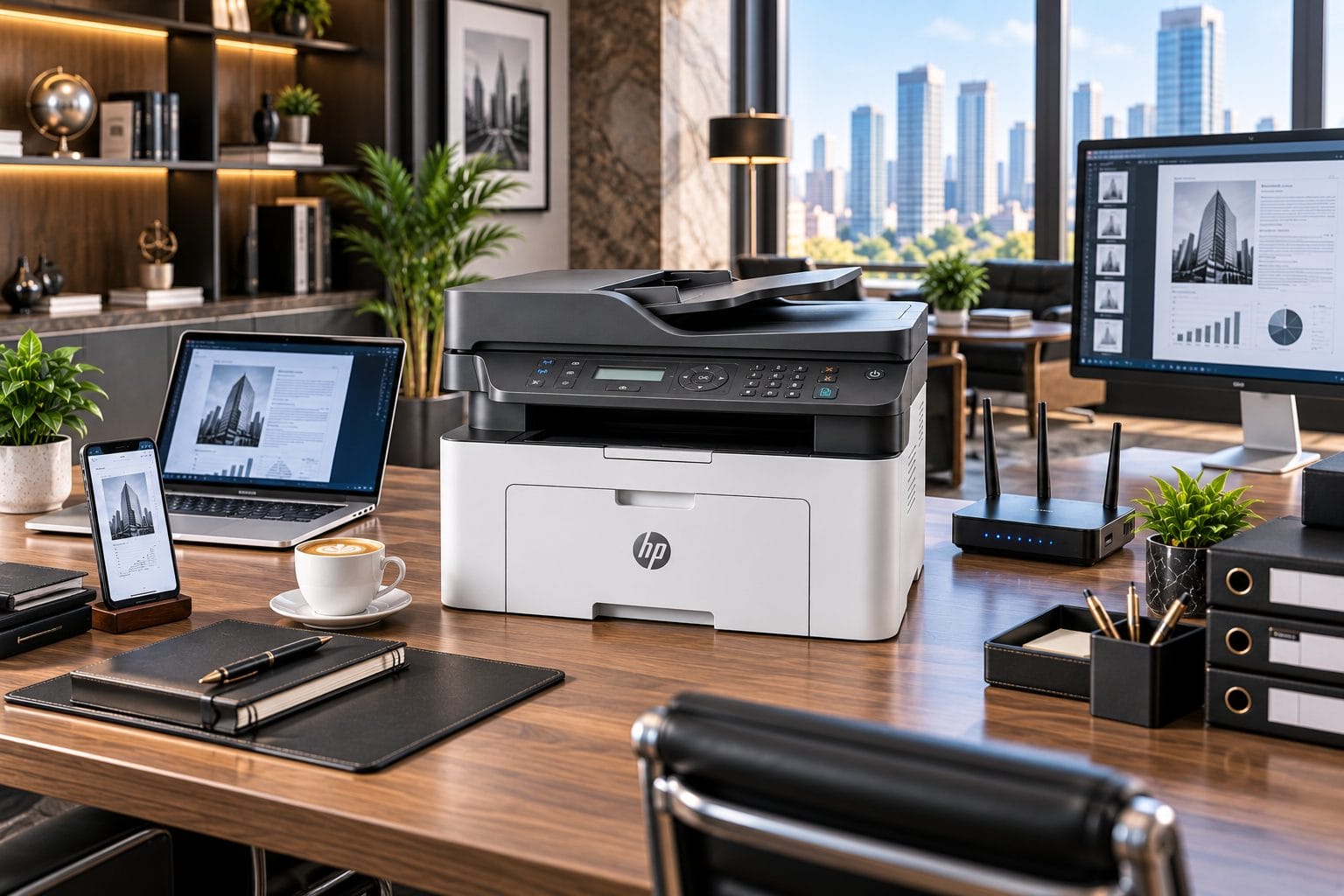 HP Laser MFP 1188fnw Wireless Business Office Workspace