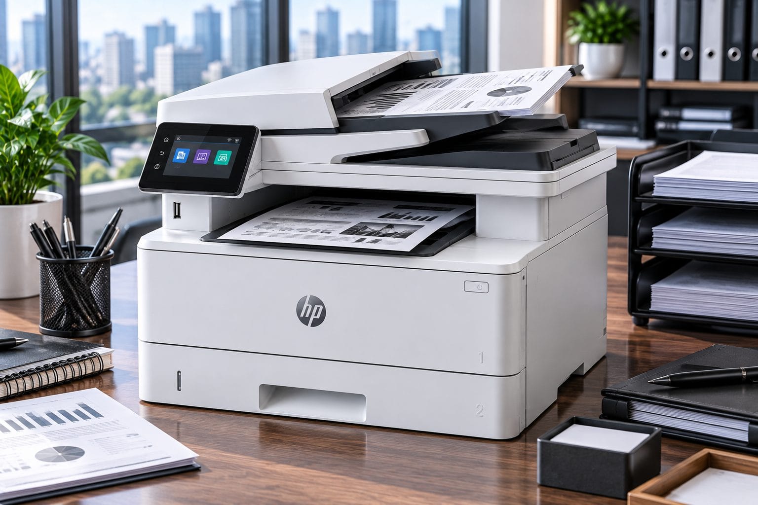 HP LaserJet Pro MFP 4104dw ADF Scan Copy Fax Function