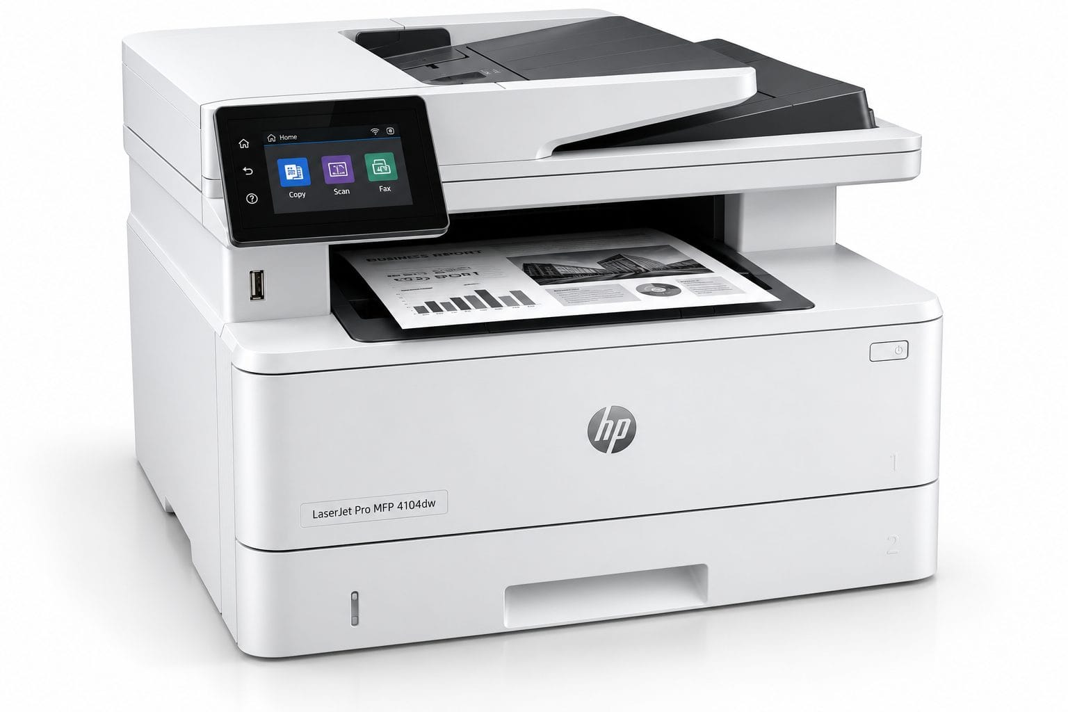 HP LaserJet Pro MFP 4104dw Wireless Duplex Mono Laser Printer Front View