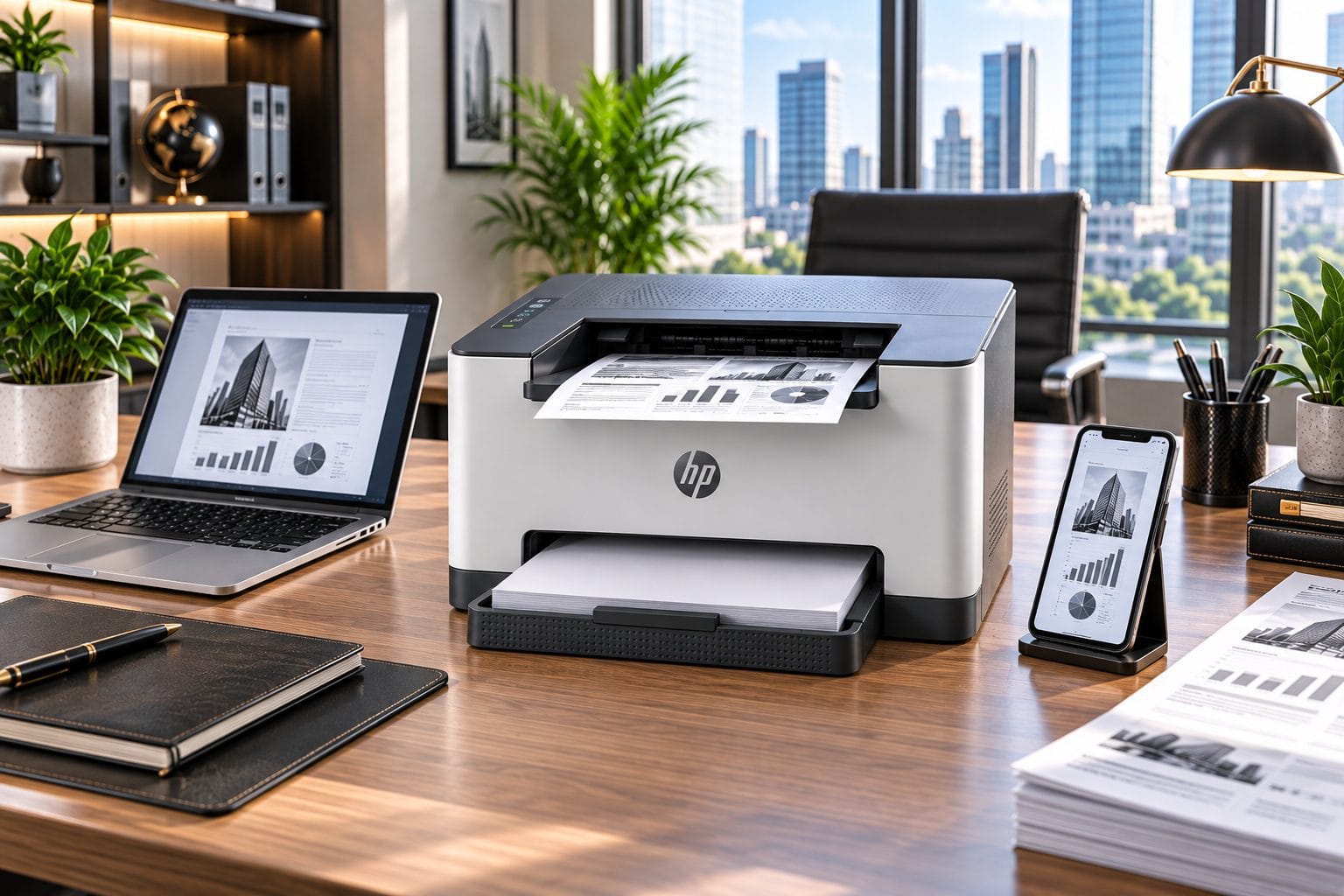 HP LaserJet M208dw Wireless Mobile Printing with HP Smart App