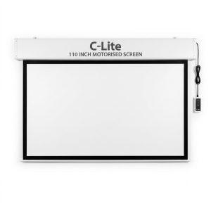 C-Lite 110 Inch Motorised Projector Screen for Classroom & Conference Rooms
