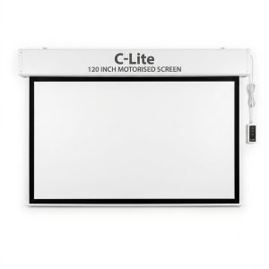 C-Lite 120 Inch Motorised Projector Screen for Home Cinema & Professional Presentations